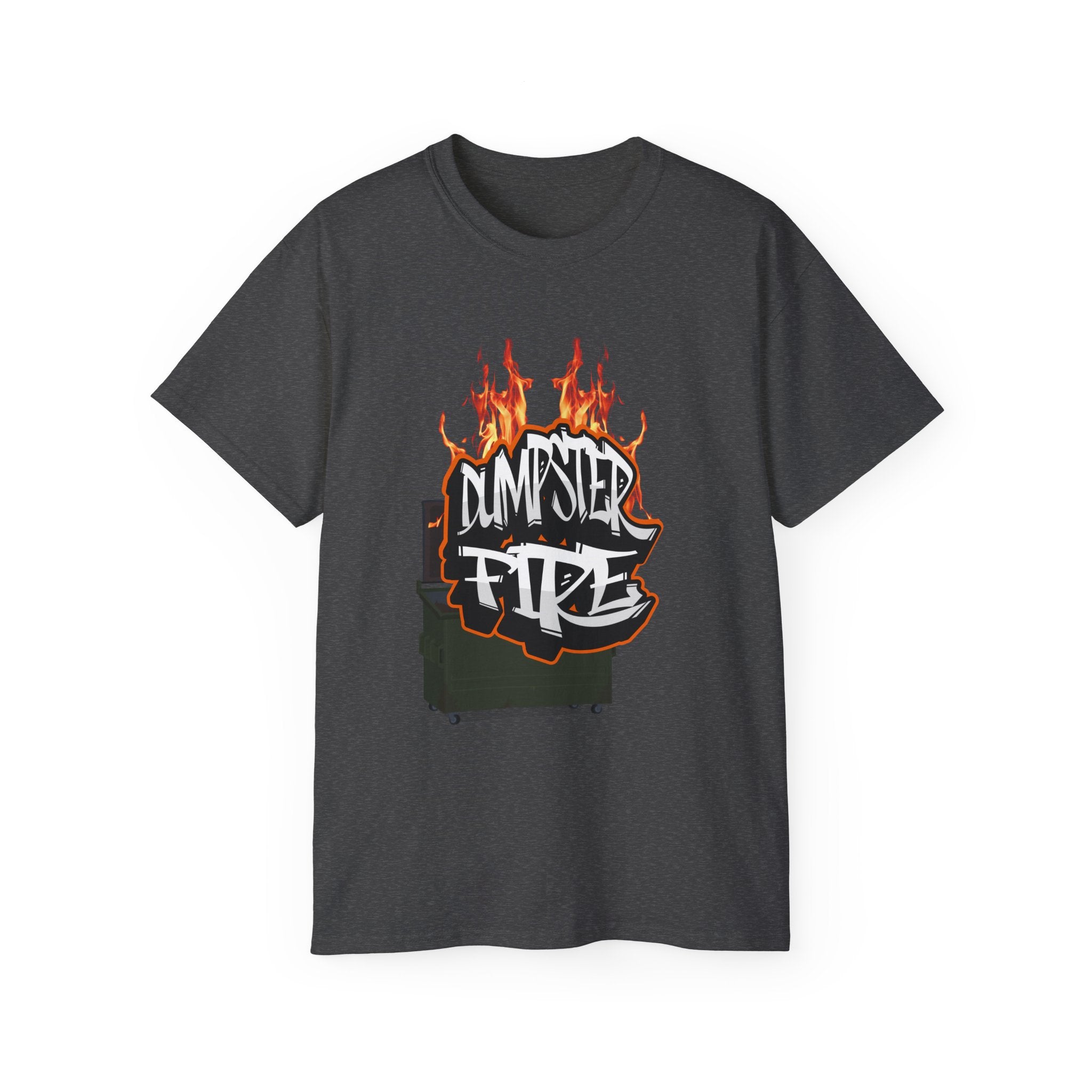 Dumpster Fire - Unisex T-Shirt (Front) - Damned Threads